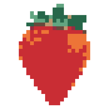 Actual 29 by 29 strawberry conversion with an eight-color limit